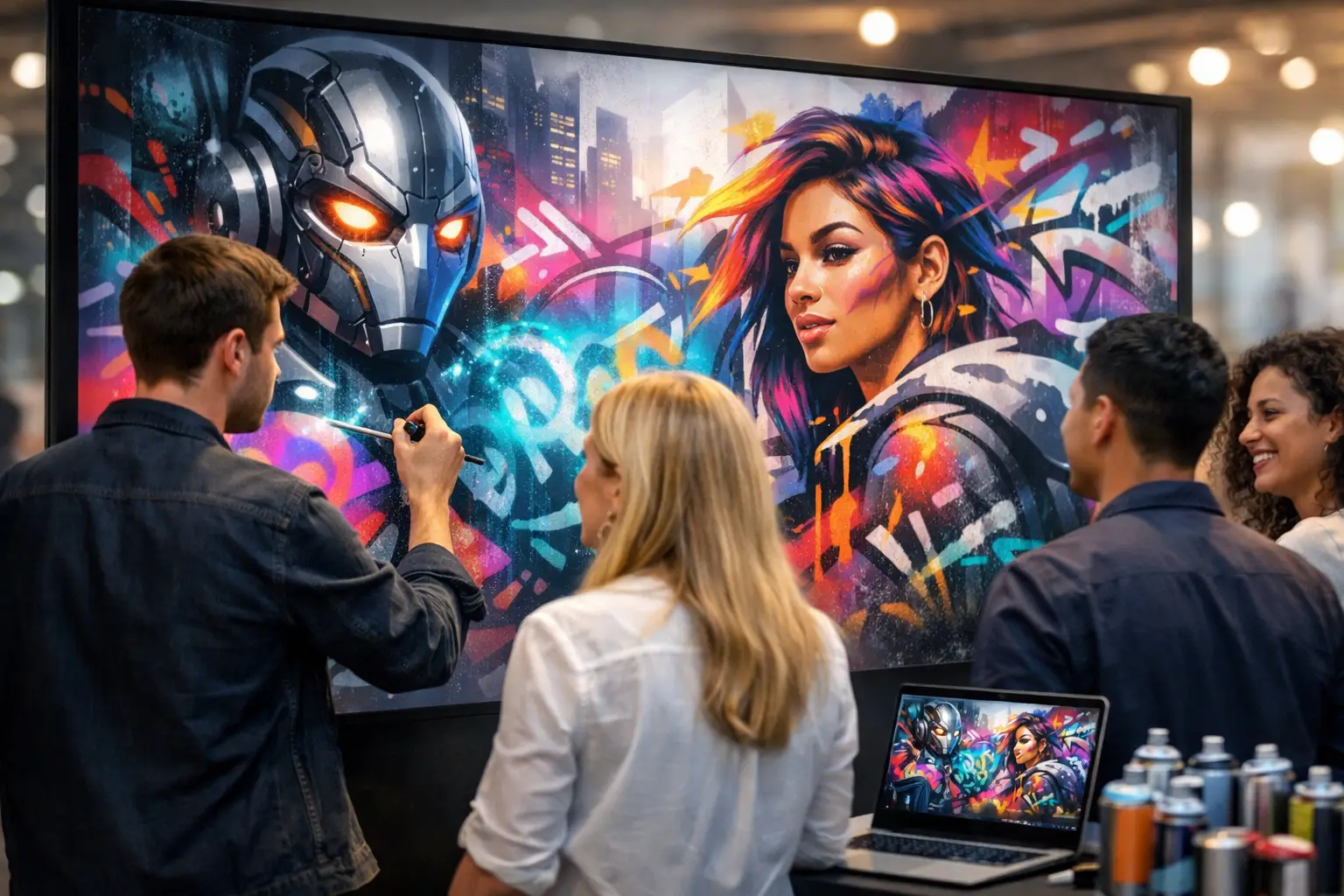 A Guide to AI Graffiti Wall Event Hire