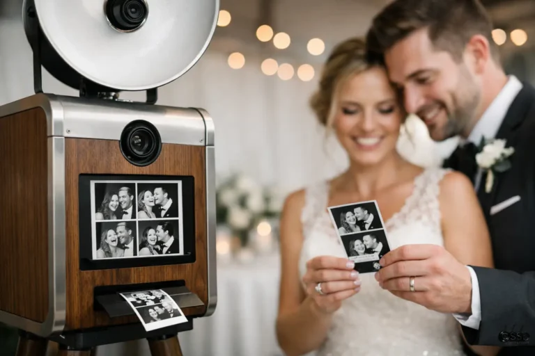 Black and White Photo Booth Hire Wedding